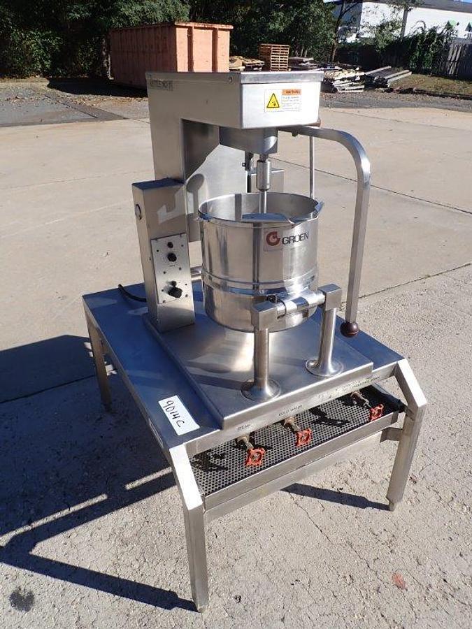 Used Groen 5 Gallon Scraper Agitated Kettle, 55 PSI Jacket