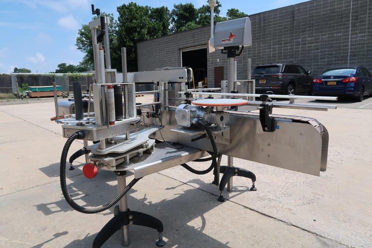 Used Nita XP200T Front and Back Pressure Sensitive Labeler, SS