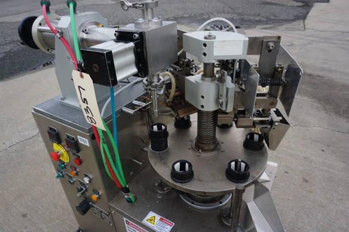 Used Prodo-Pak T-30H Plastic Tube Filling and Sealing Machine, 30 per minute