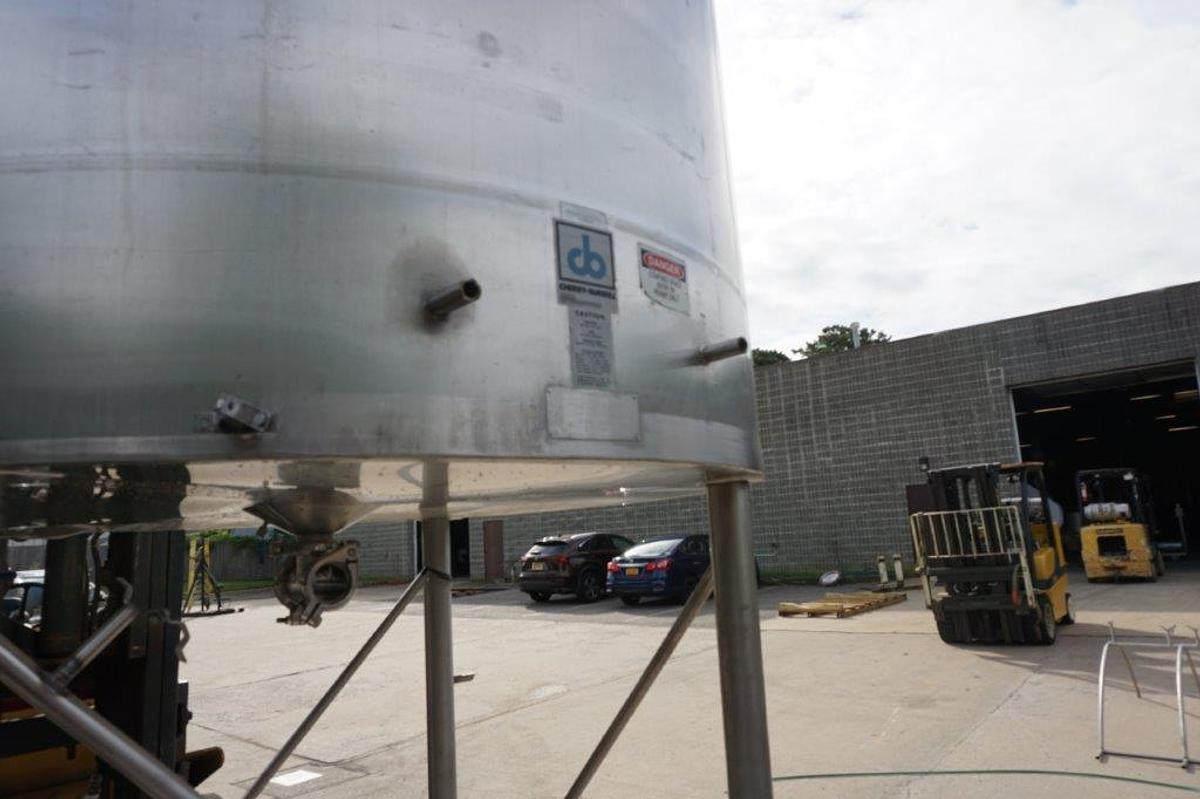 Used 1,200 Gallon Cherry Burrell Stainless Steel Jacketed Vertical Closed Tank