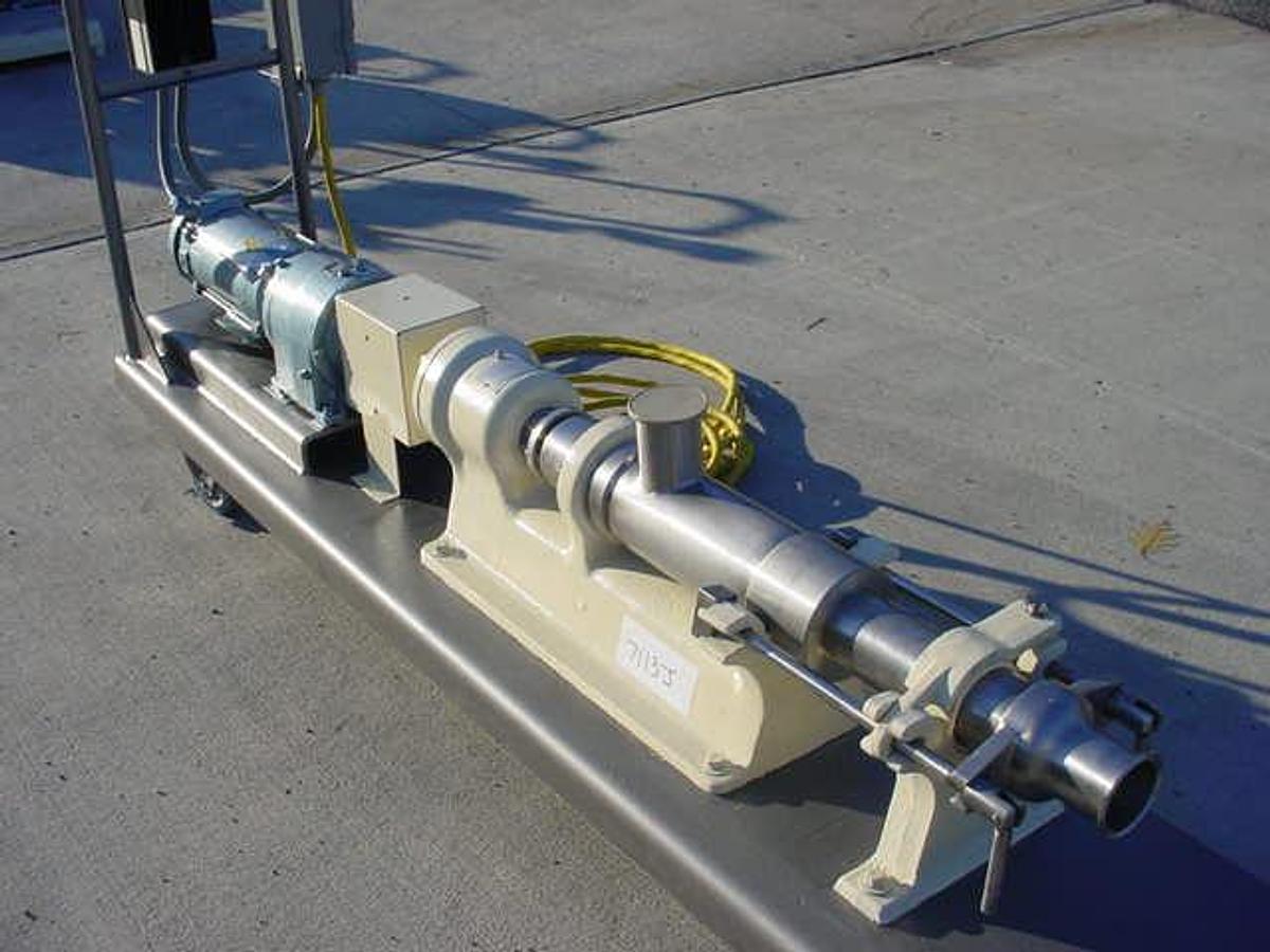 Used MOYNO 3″ X 3″” SANITARY PUMP, Variable Speed