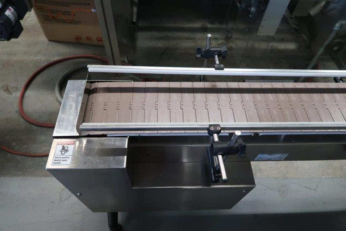 Used NJM/CLI 6 In. x 72 In. SS Bottle Conveyor, Varispeed