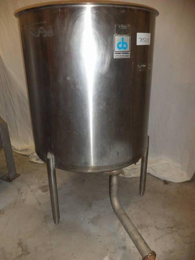 Used 150 Gallon Cherry Burrell Stainless Steel Vertical Tank