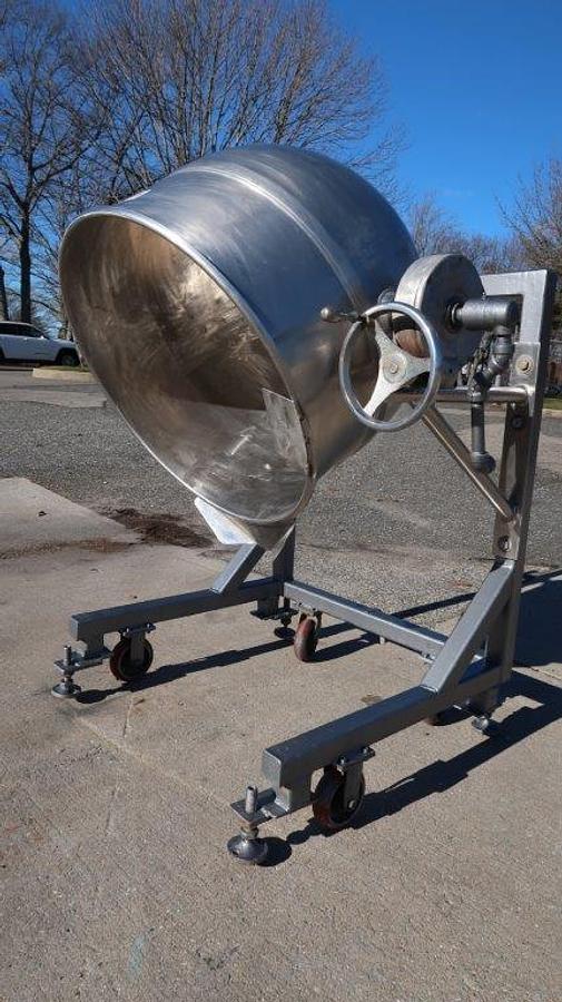 Used 80 Gallon Legion Stainless Steel Jacketed Tilt Kettle, Portable