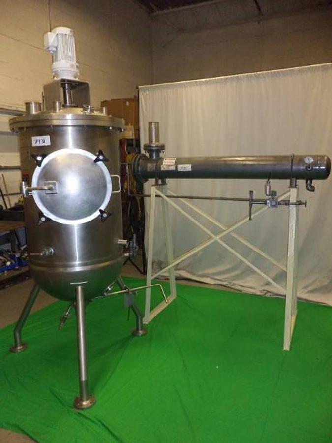 Used 50 Gallon Lee Jacketed Vacuum Agitated Kettle, 316 Stainless Steel