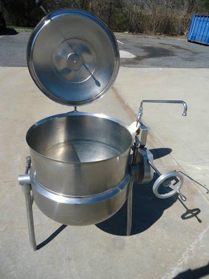 Used 40 Gallon Allfab/Bardeau Stainless Steel Jacketed Tilt Kettle