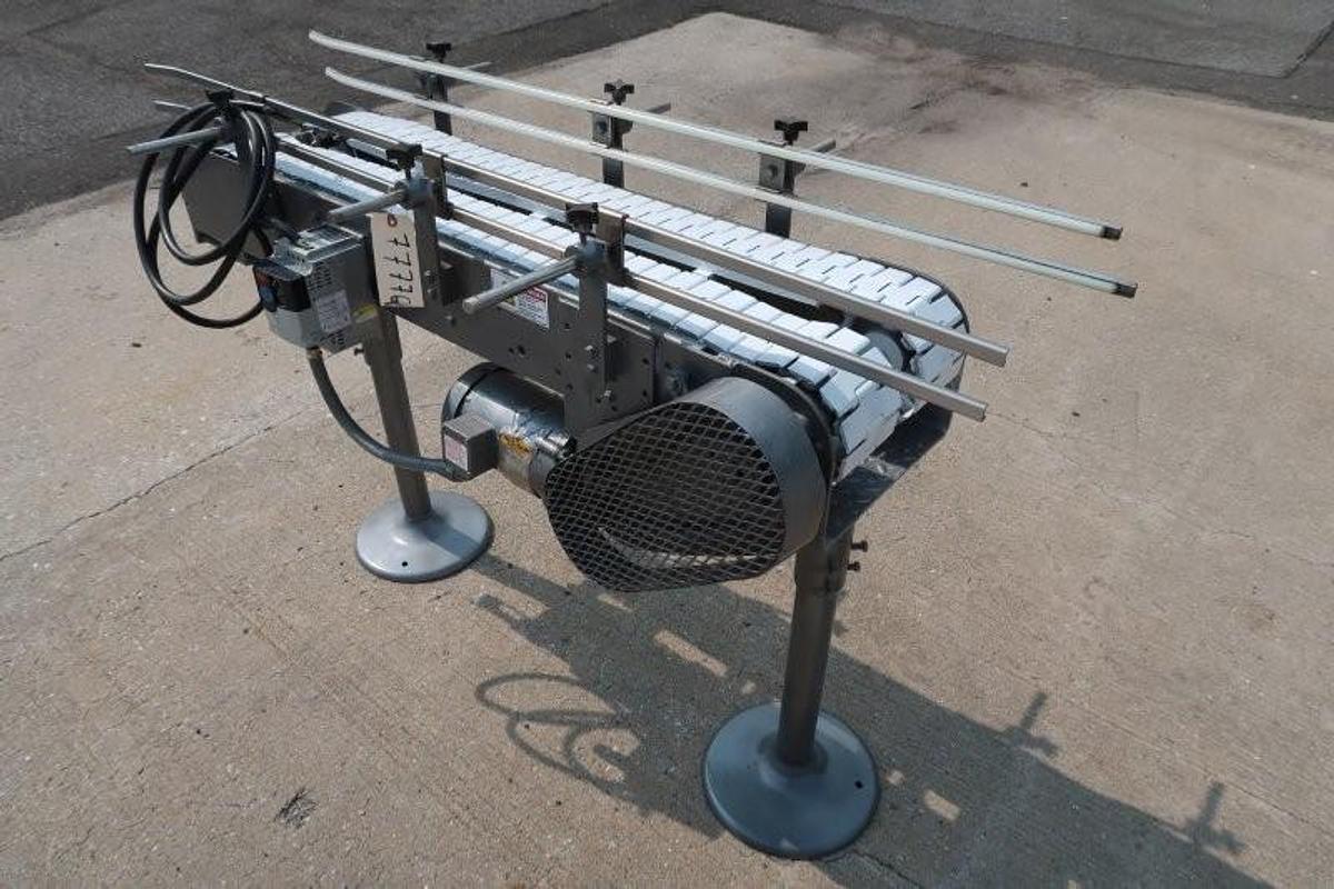 Used 4-1/2 INCH x 50 INCH LONG DUAL LANE CONVEYOR