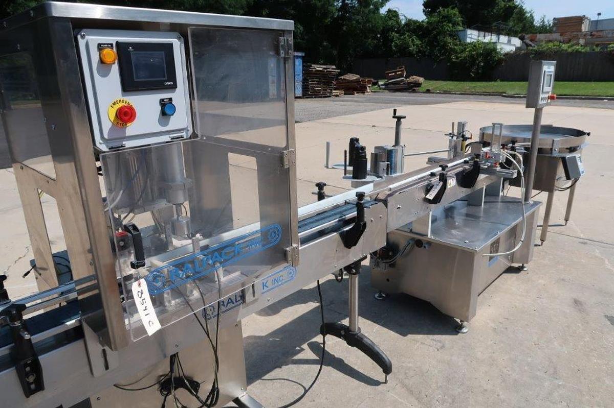 Used Balpack/Aesus SS Dual Head Gear Style Pump Filling and Capping Line, Mfd. 2016