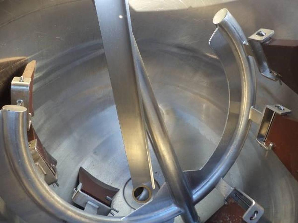 Used 200 Gallon Lee 316 Stainless Steel Scraper Agitated Kettle, 100 PSI Jacket