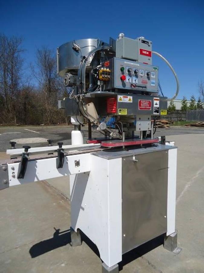 Used Kaps-All Model “B” Automatic “Snap Cap”/lidding Machine