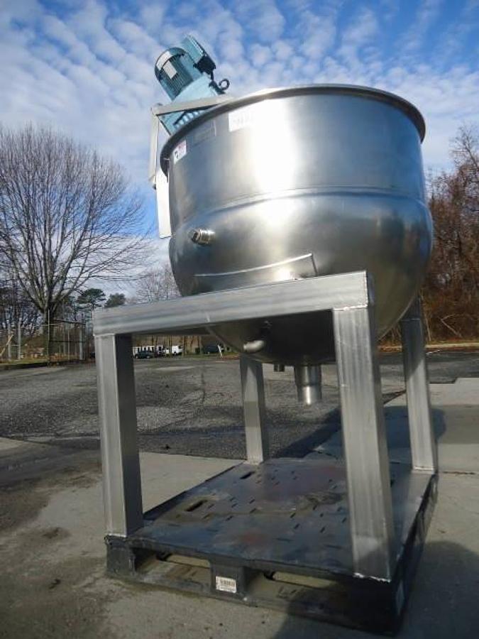 Used 150 Gallon Groen Ina/2 Jacketed Inclined Agitated Kettle, 316 Stainless