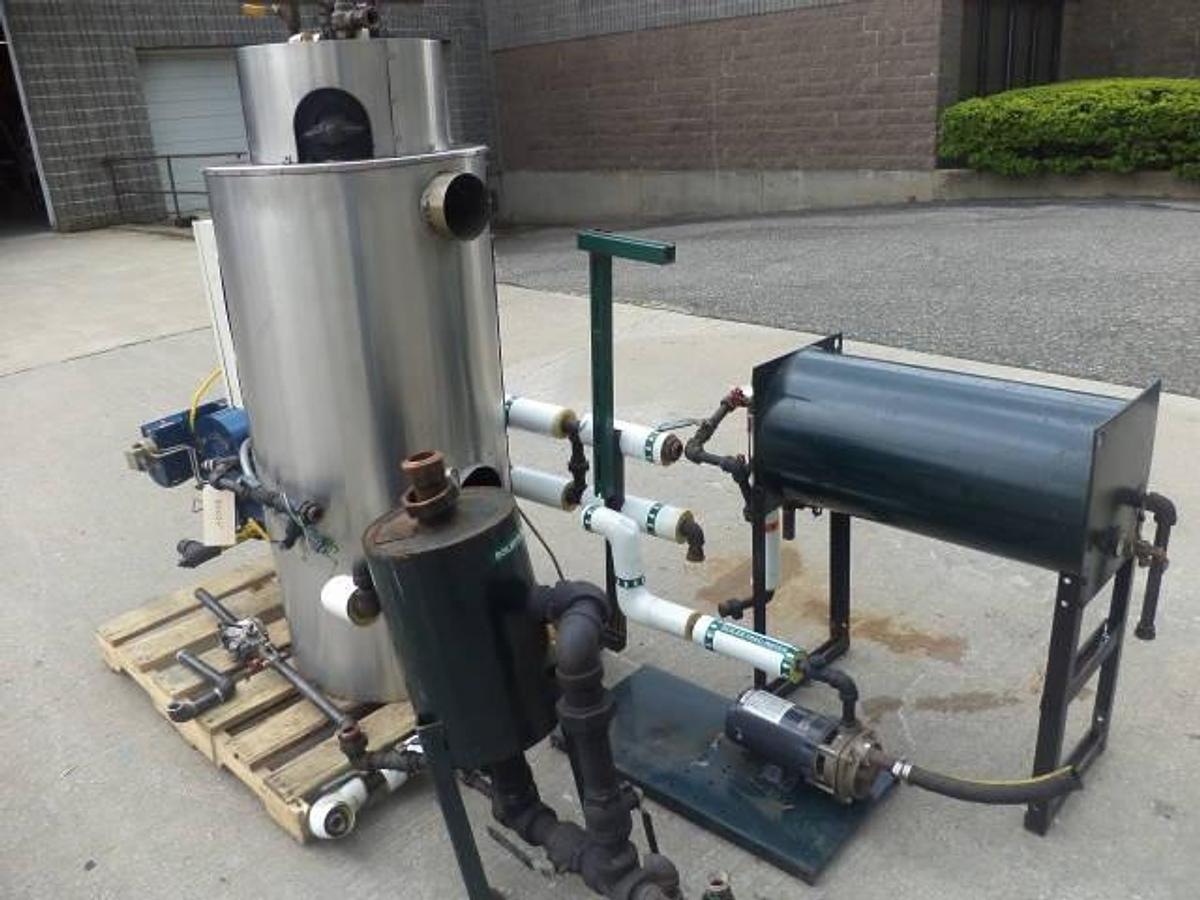 Used Columbia CT Gas Fired Boiler , Rating HP 6, 150 PSI WP, Single Phase Electrics