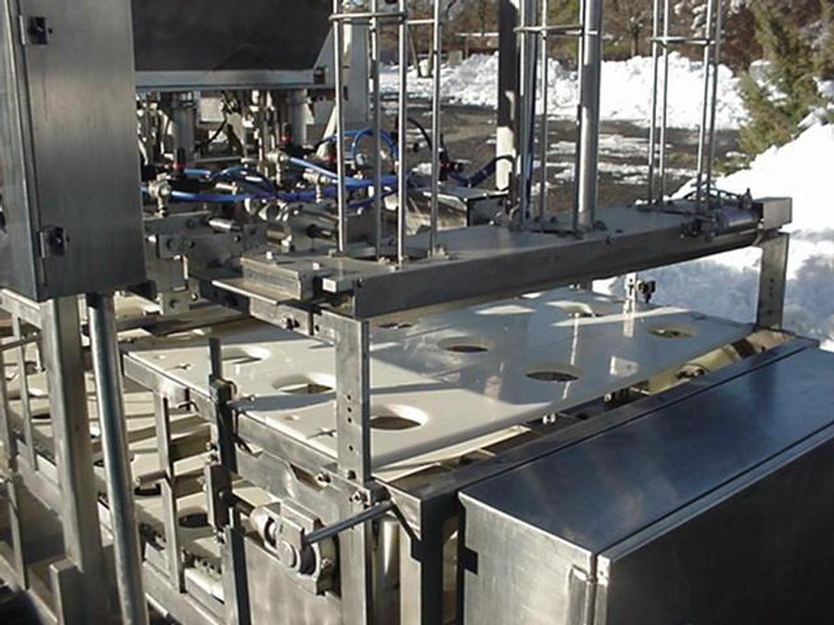 Used Rutherford/Zitropak Three Lane Cup Filling/Sealing/Lidding System, All Ss