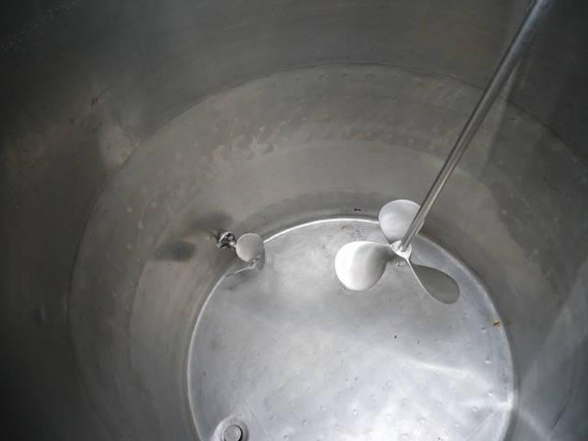 Used 224 Gallon Chem-Tek Stainless Dimple Jacketed Mix Tank, 50 Psi