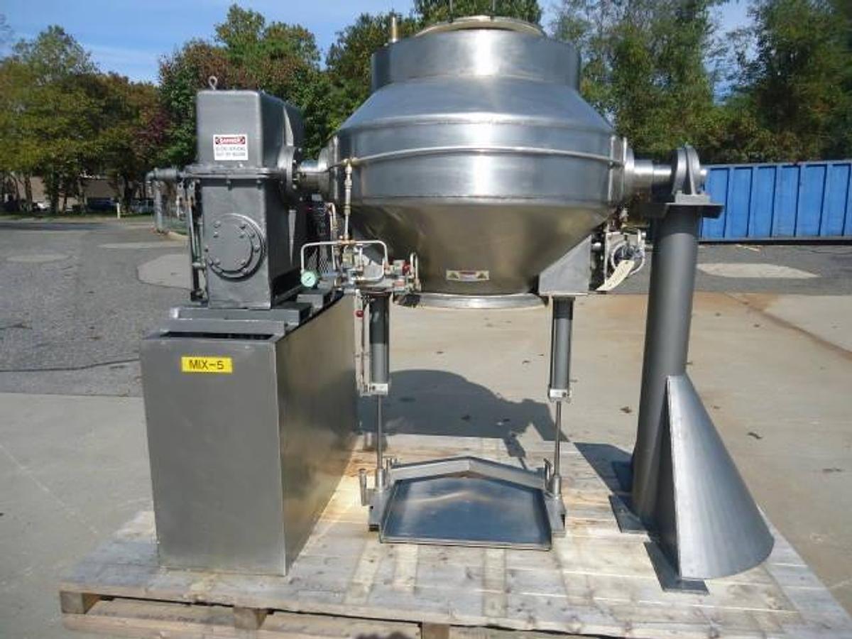 Used 10 Cu.ft. Gemcomatic Stainless Steel Double Cone Blender