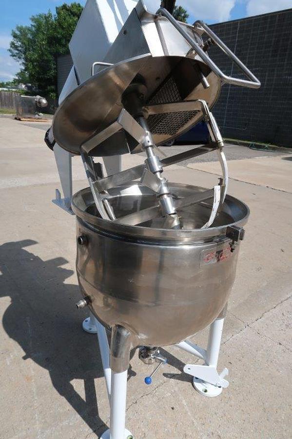Used 30 Gallon Groen 316SS Jacketed Double Motion Kettle, Portable