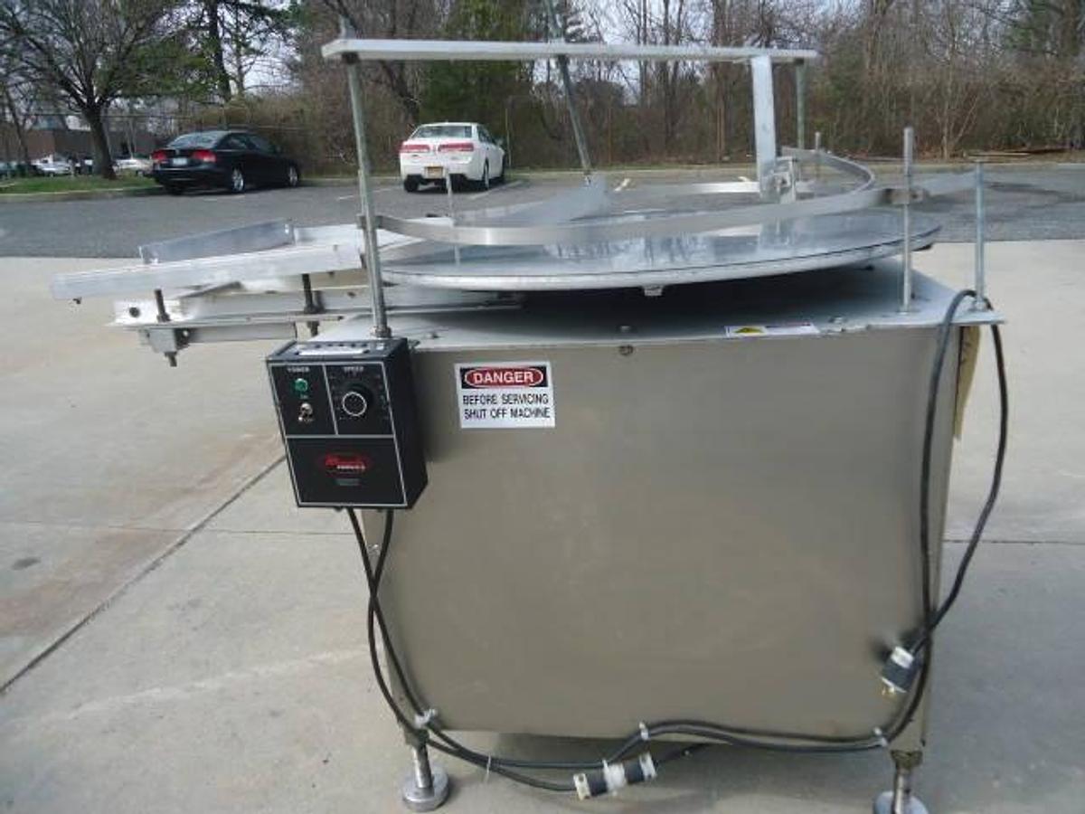 Used 36 In.diameter Kalish Rotary Unscrambling/Accumulating Table