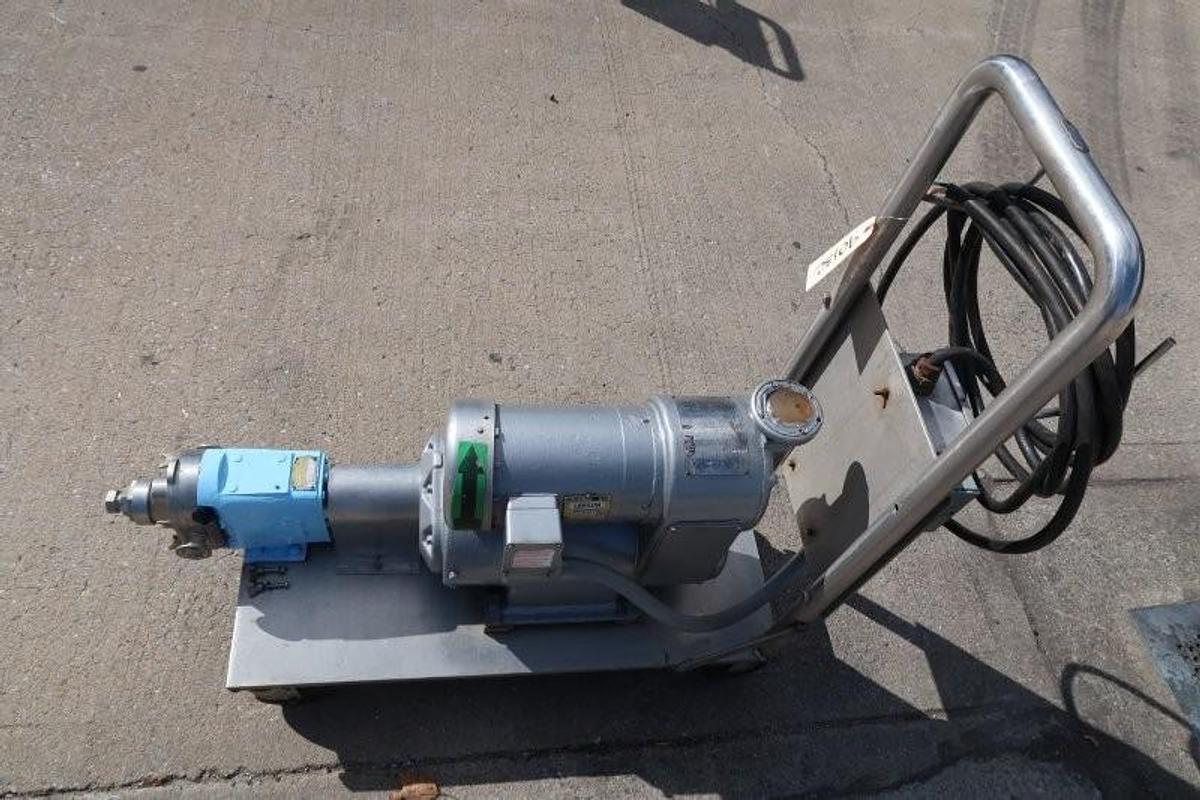 Used Waukesha 15 SS Positive Displacement Pump, Portable