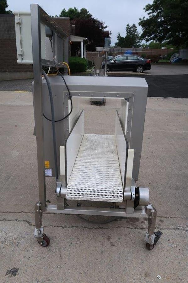 Used Safeline Conveyorized Metal Detector, 14 inch by 21 inch Aperture