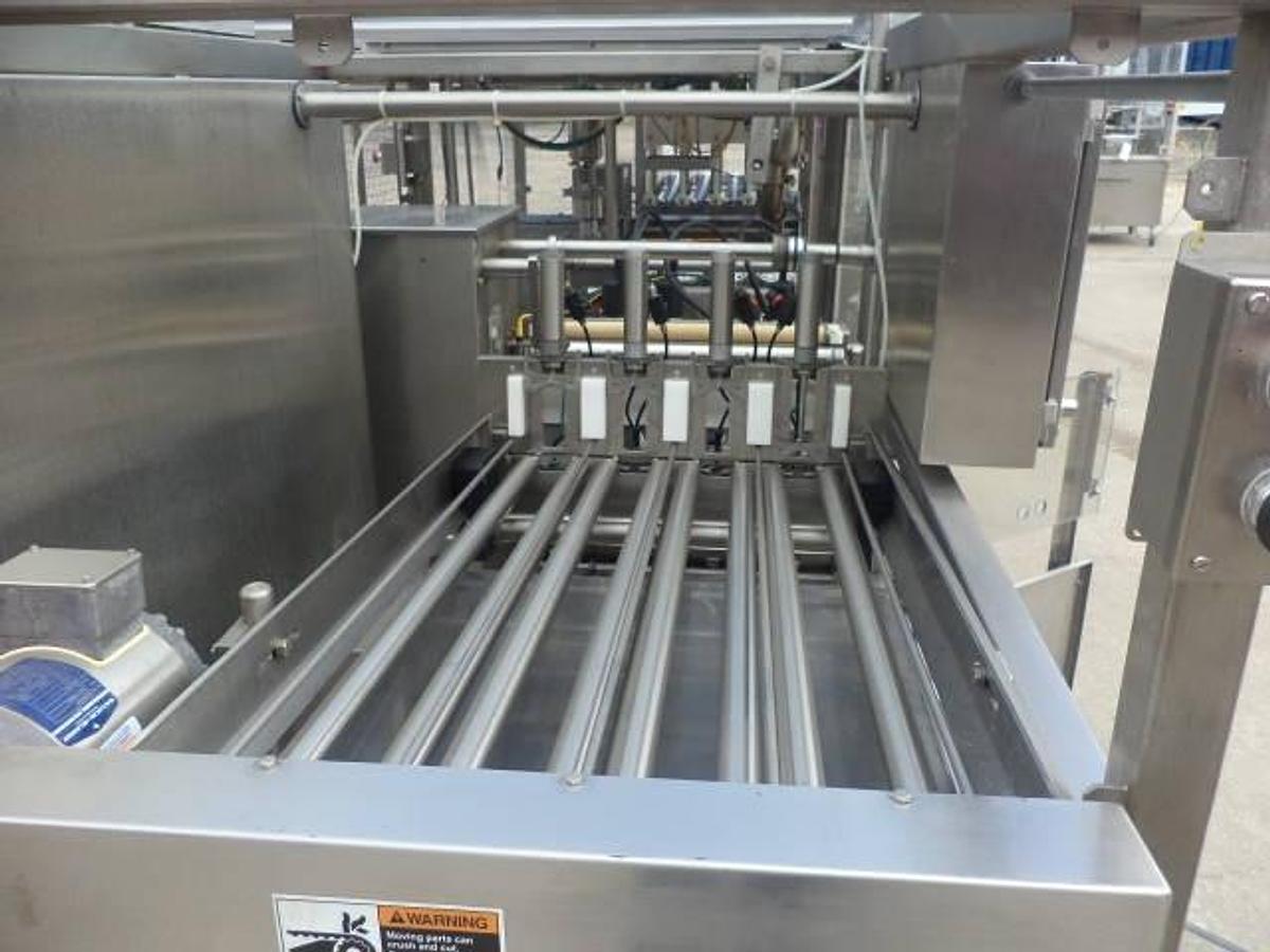 Used Holmatic OF-2340 “OPTI-FIL” Four Lane Cup Filler/Sealer/Overcap System