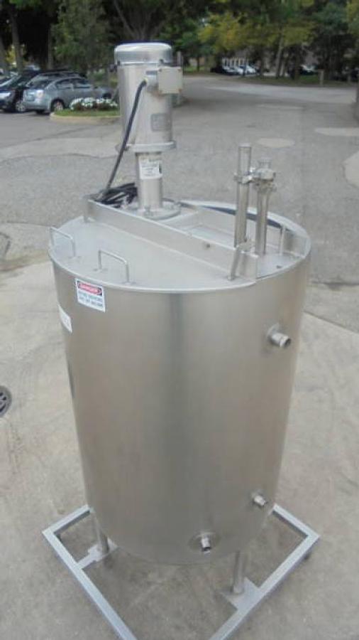 Used 233 Gallon Viatec Jacketed Mix Tank, Admix Propeller, 180 psi jacket