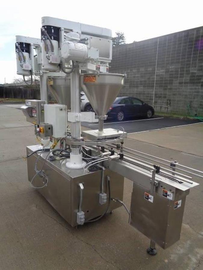 Used All-Fill Model DHA-400 Dual Head Automatic Powder Filling Machine