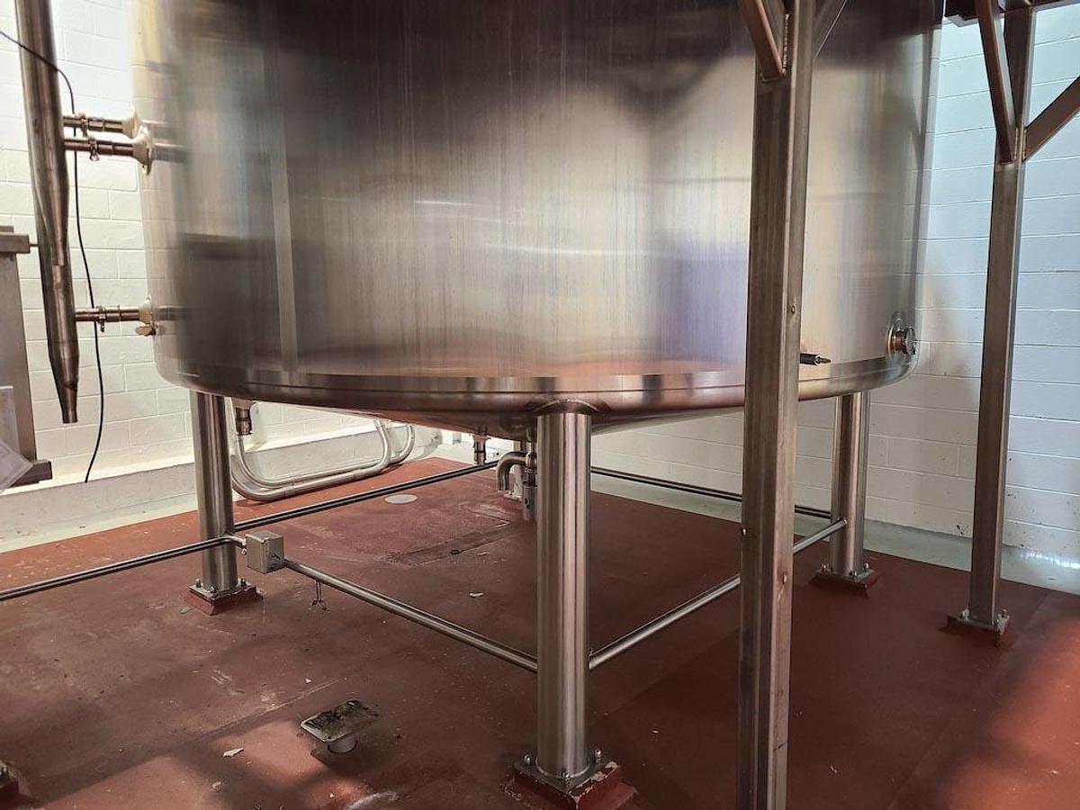 Used Walker 6,000 Gallon 316L Jacketed Mix Tank, Sanitary