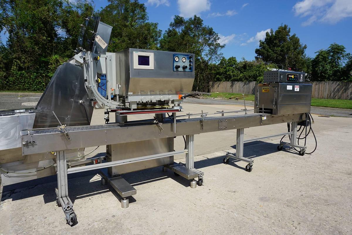 Used DL Tech Eight Spindle Automatic Screw Capper, 200 per Minute