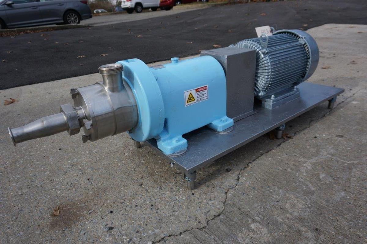 Used Waukesha SP4 Stainless Steel Inline High Shear Pump/Emulsifier, 10 HP