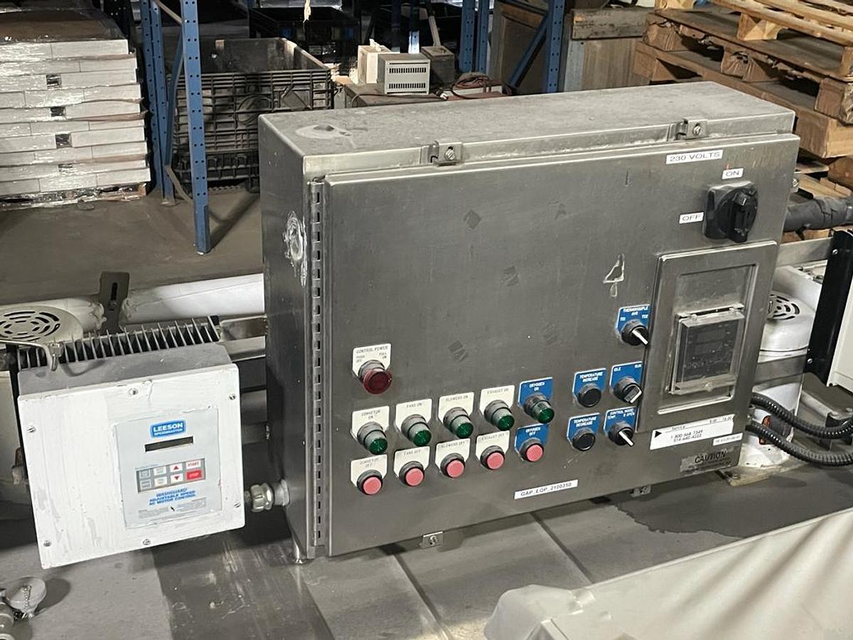 Used Praxair SS Cryogenic Freeze Tunnel, 25 Ft. Long Belt