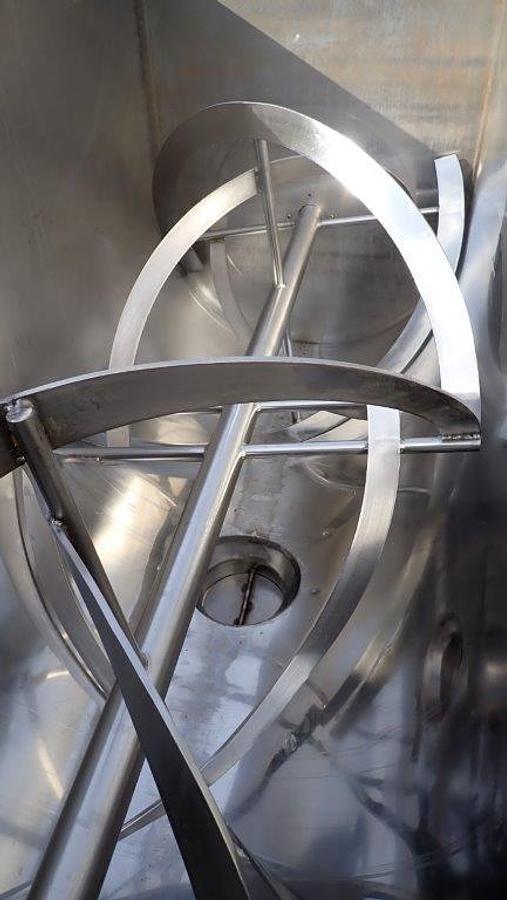 Used 20 Cu. Ft. Stainless Steel Double Ribbon Blender, 10HP