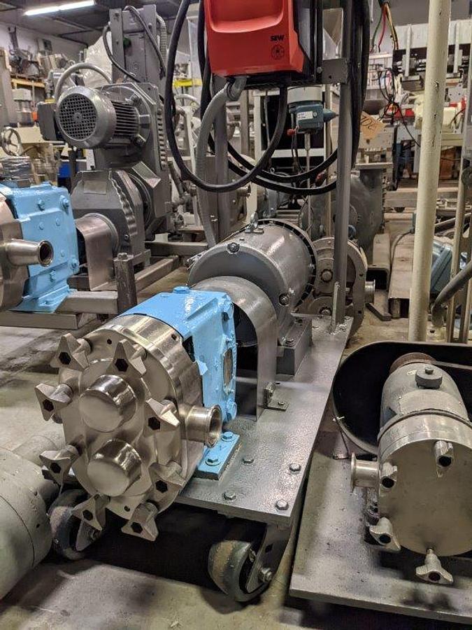 Used Waukesha/Cherry Burrell 030 U1 Positive Displacement Pump, 5HP Variable Speed Drive