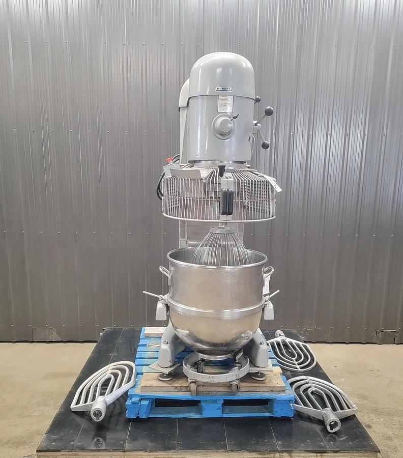 Used Hobart V1401 Bowl Mixer with Four Attachments