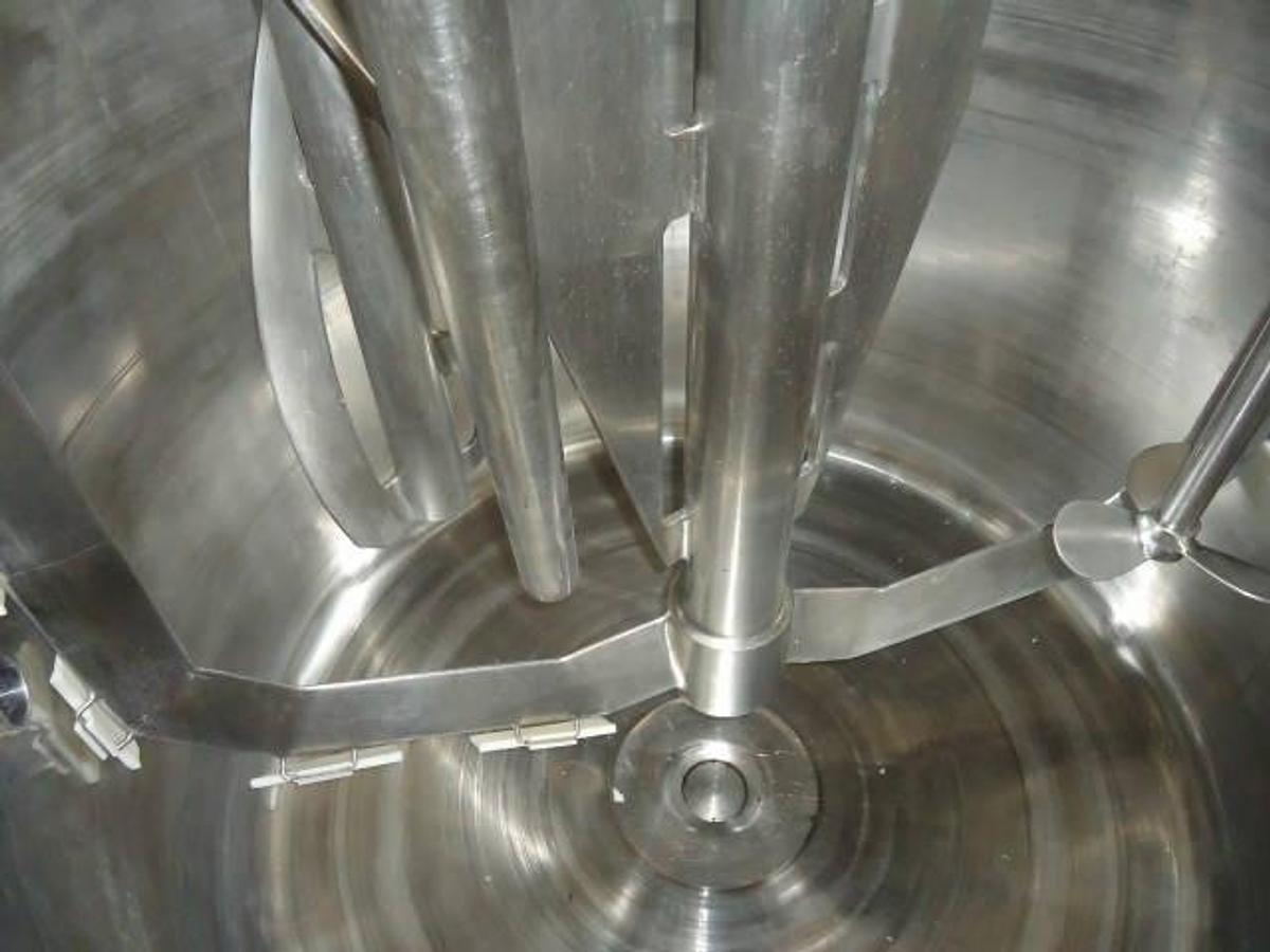 Used 1,000 Liter Waldner Stainless Mixing-Homogenizing Vacuum Process Vessel