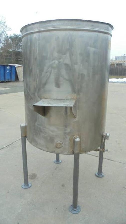 Used 250 Gallon Sanitank Stainless Steel Vertical Tank