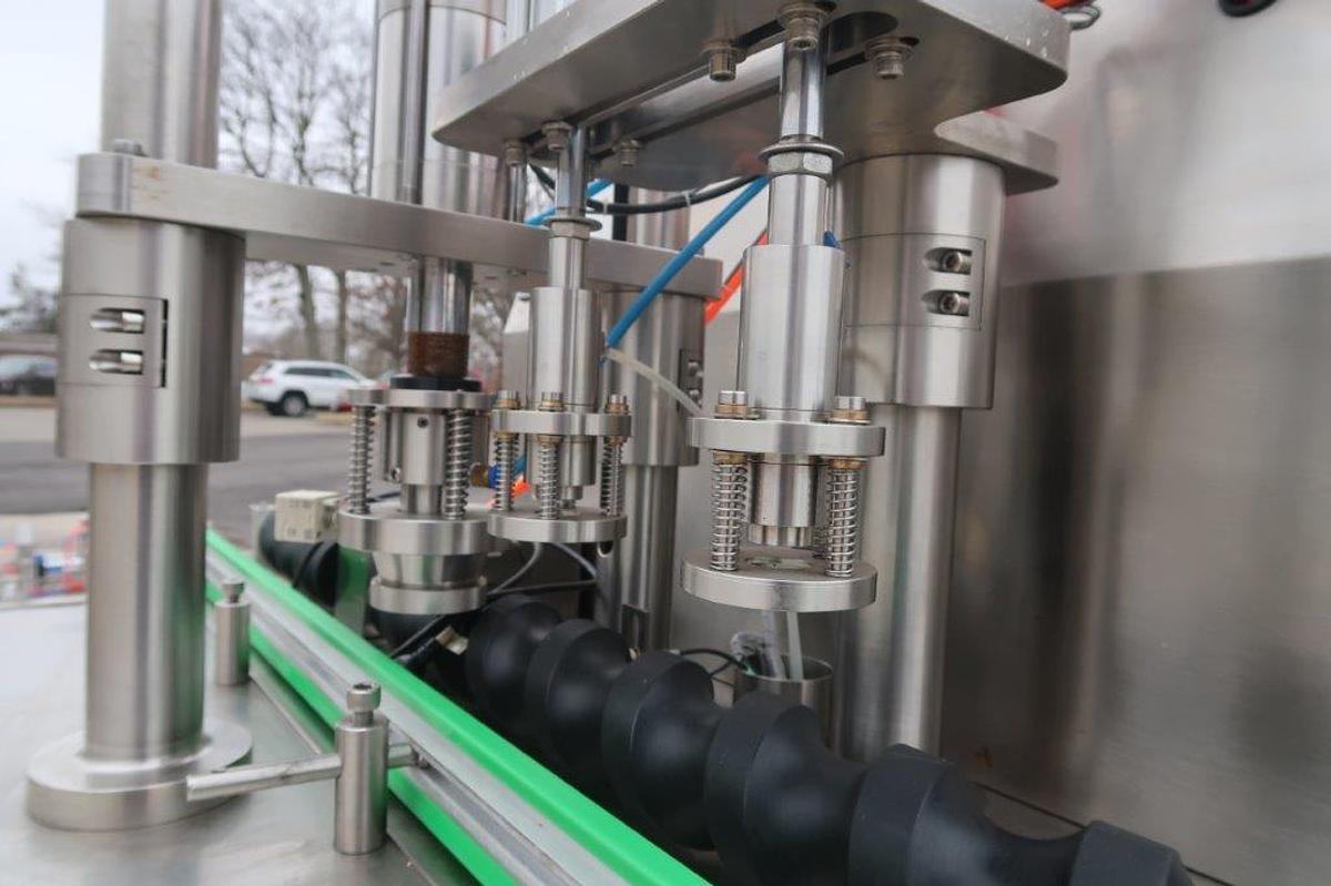 Used JRSEA Two Head Aerosol Filling Machine with Crimping Head