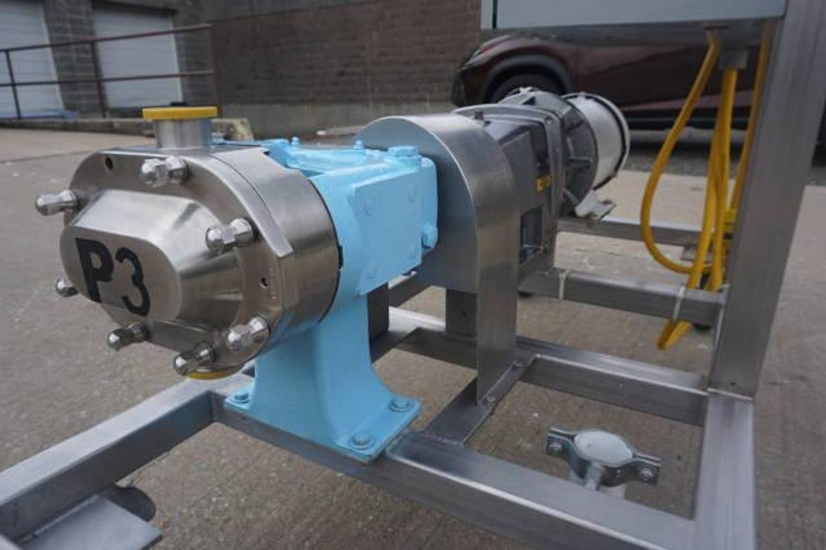 Used Waukesha 030U2 Stainless Steel Positive Displacement Pump, Variable Speed