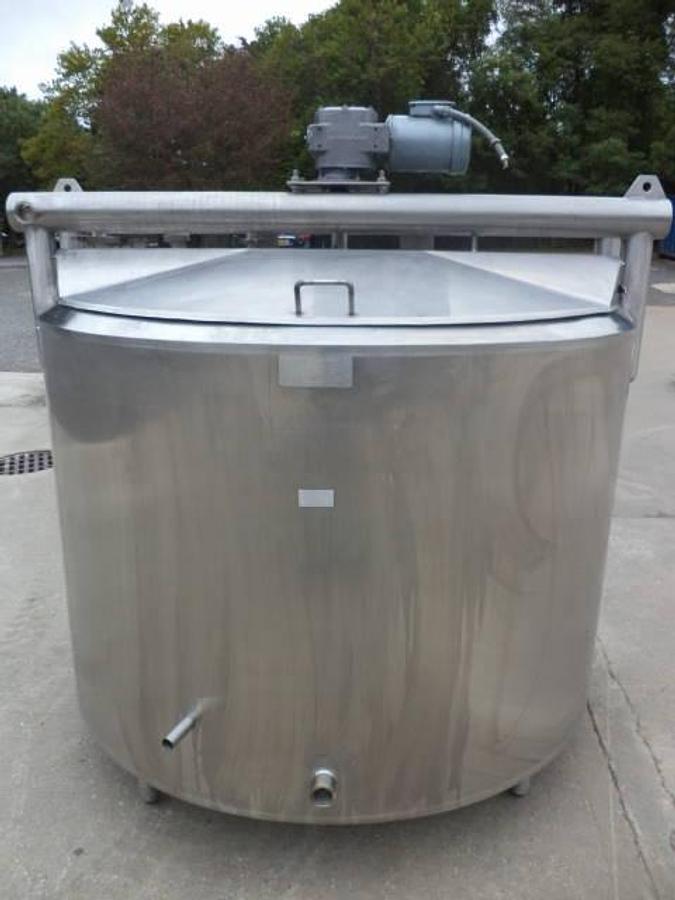 Used 600 Gallon Cherry Burrell Stainless Steel Mix Tank, 100 PSI Jacket