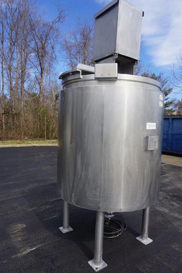 Used 350 Gallon Expert Industries 316 SS Scraper Agitated Kettle, 45 PSI Jacket