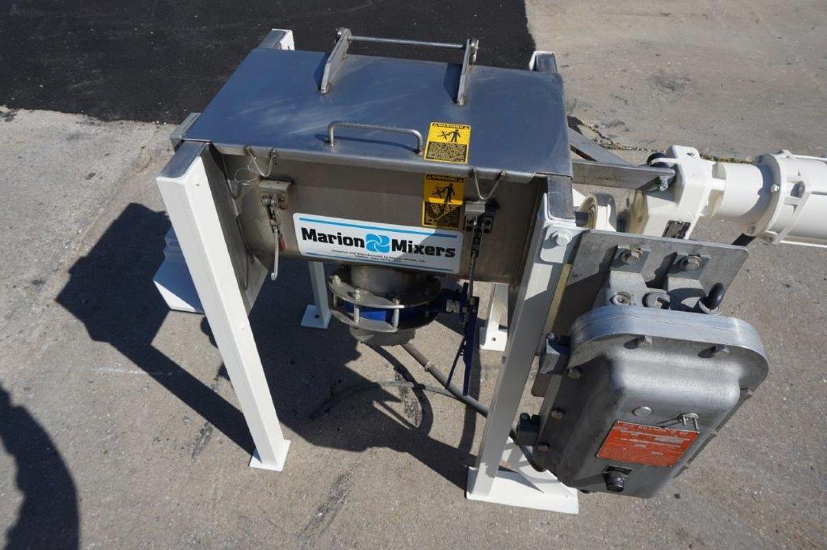 Used Marion 1.5 Cubic Foot Stainless Steel Plow Mixer, Explosion Proof