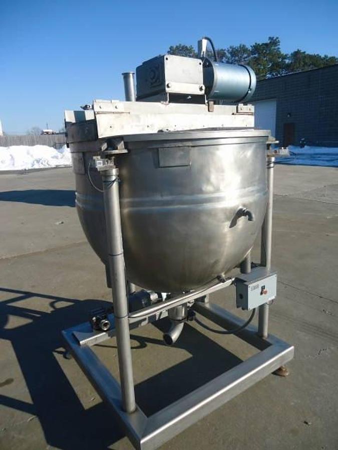 Used 150 Gallon Bh Hubbert Scraper Agitated Kettle, 100 Psi