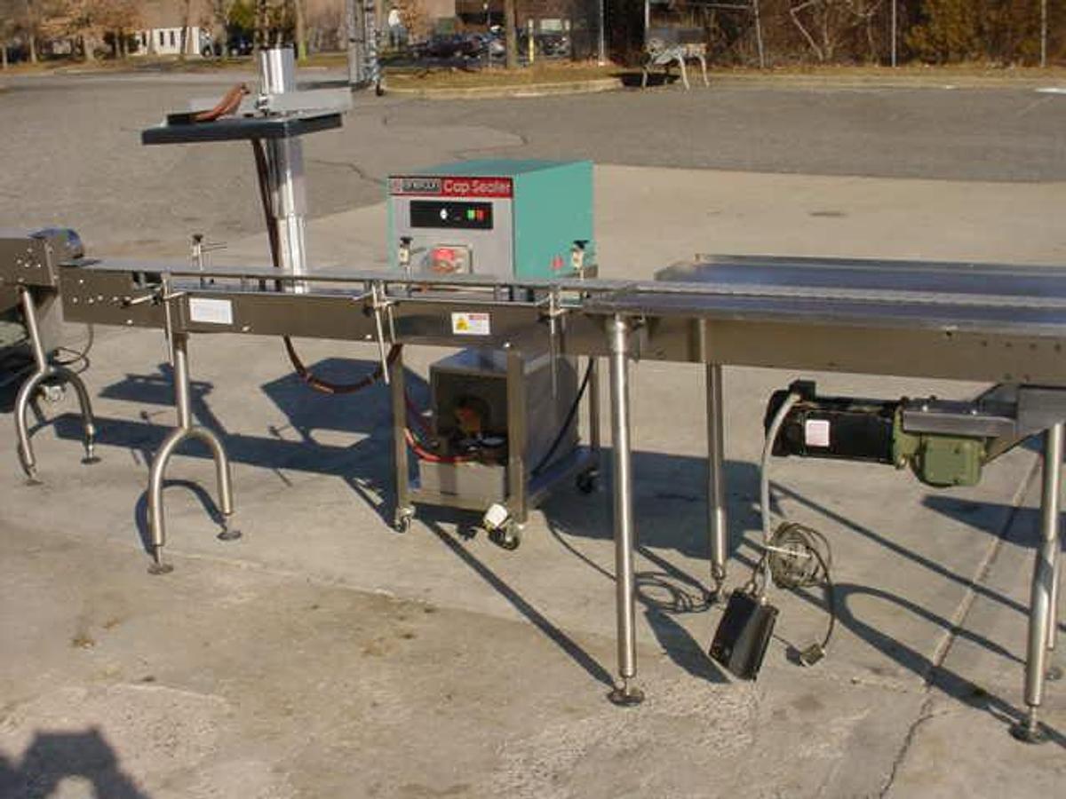 Used Enercon Cap Induction Sealer With 10′ Long Conveyor