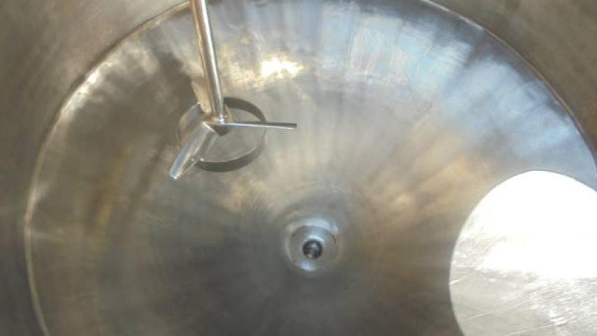 Used 150 Gallon RAS Process Equipment 316SS Jacketed Agitated Pressure Kettle/Reactor, cone bottom