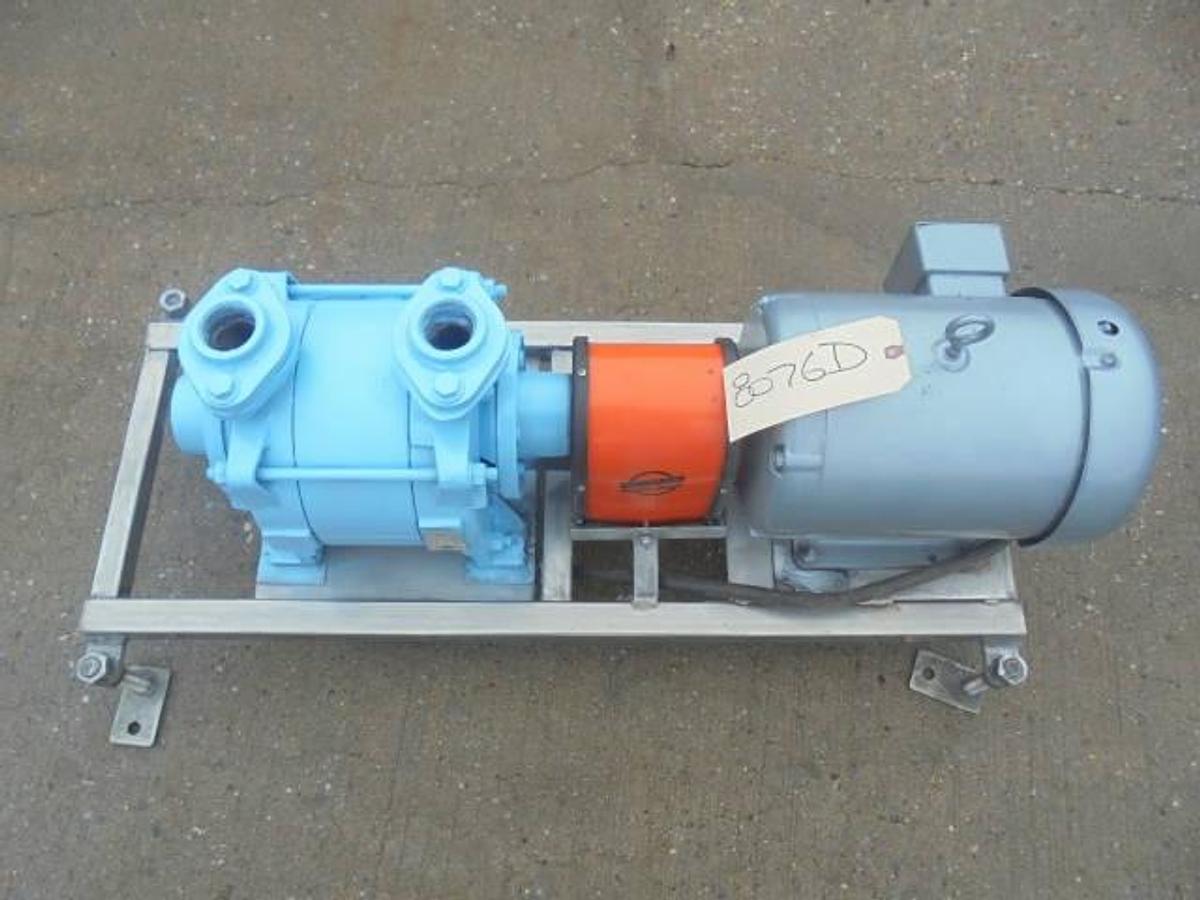Used Travaini 40-150/C/GH Vacuum Pump, 7-1/2 HP Motor