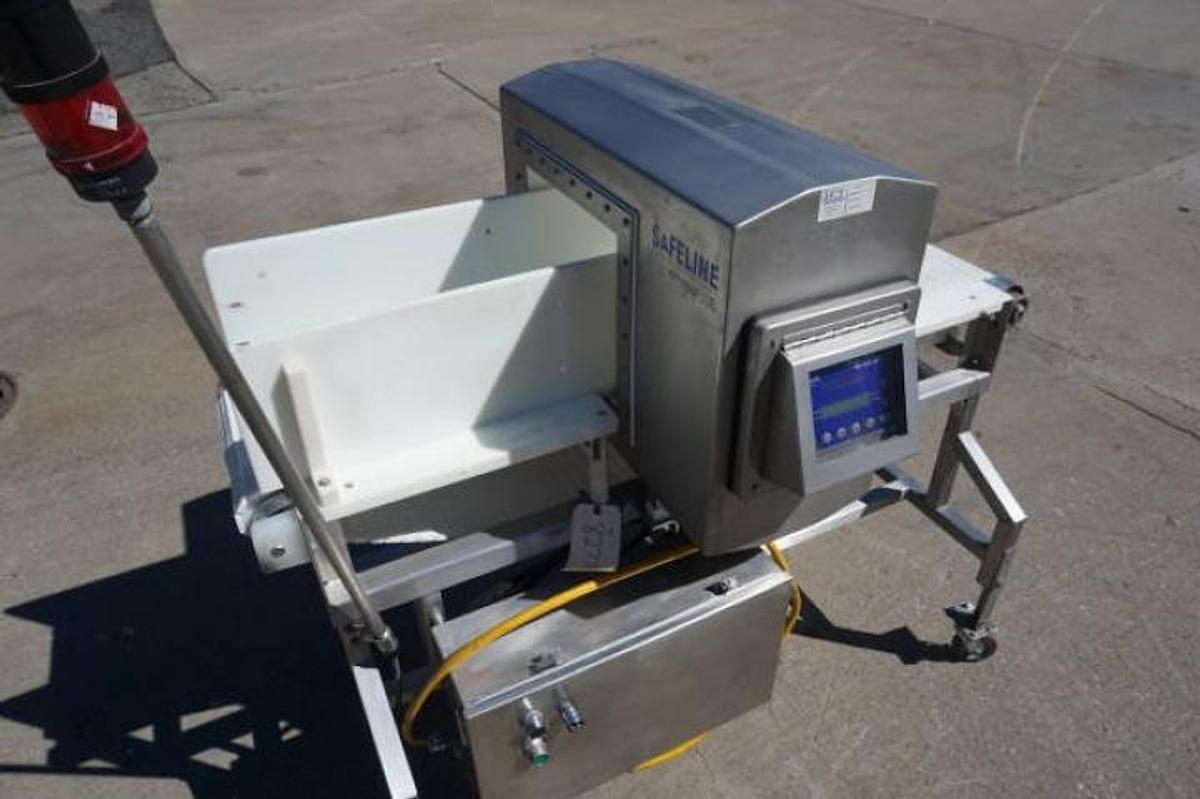 Used Safeline 12 In. Wide X 11 In. High Stainless Steel Metal Detector