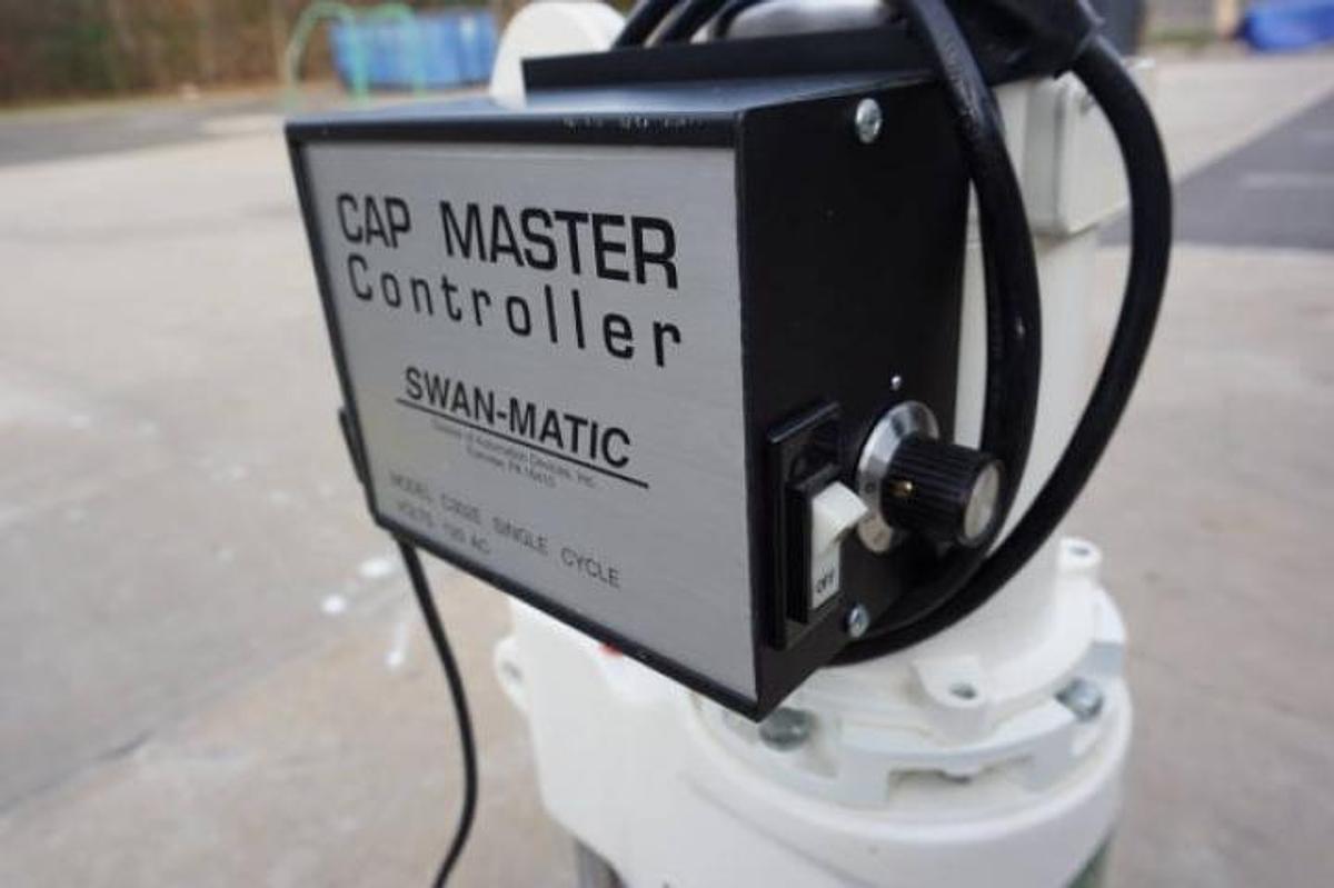Used Swanmatic C300 Tabletop Semi Auto Capper, Variable Speed