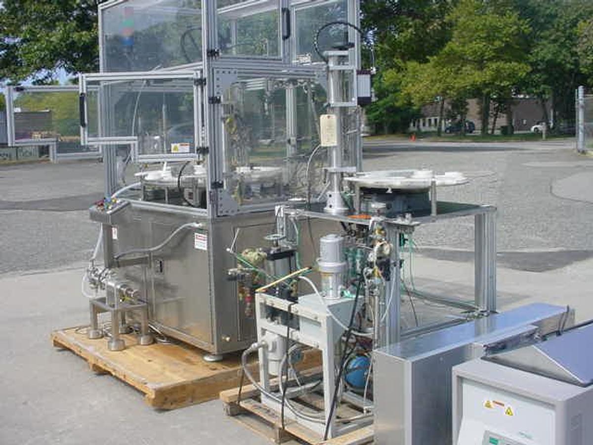 Used Terco Rotary Aerosol Filling System, Stainless Steel