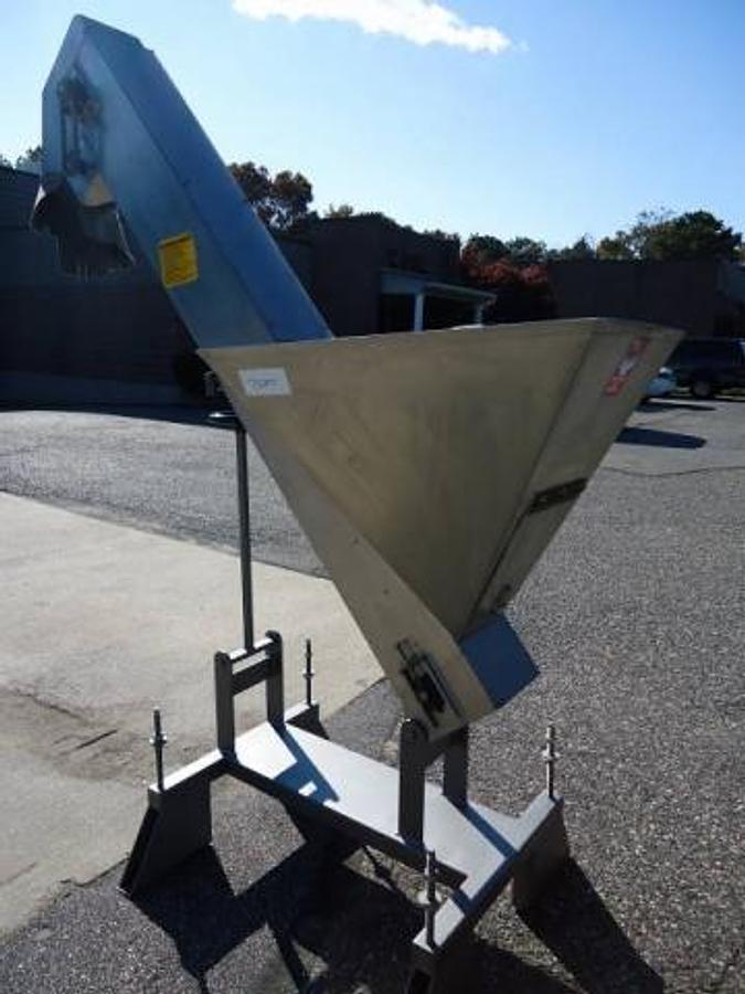 Used Feed Systems Inclined Cap Elevator/Feeder, Stainless Steel