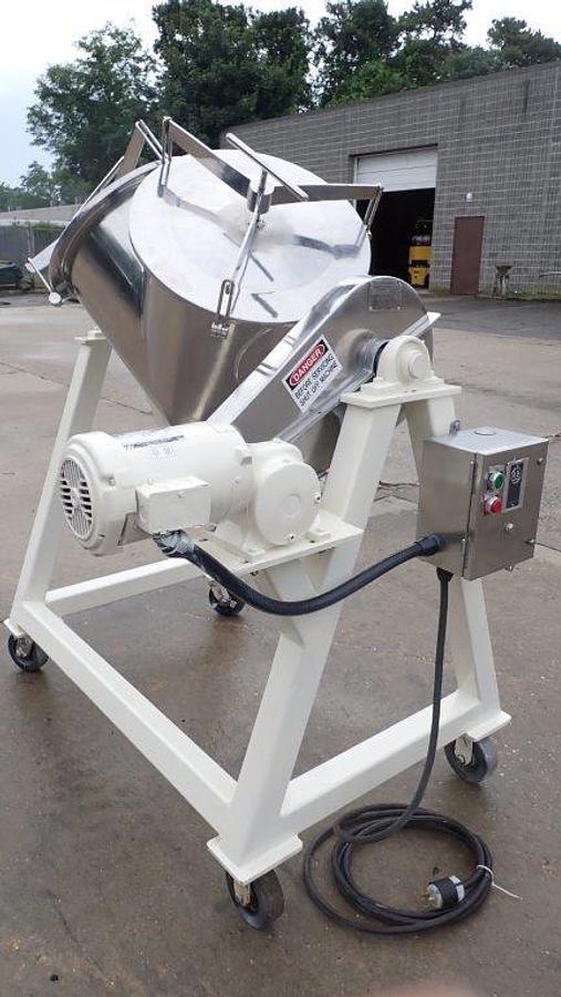 Used 3 Cu. Ft. Stainless Twin Shell V Blender, Portable