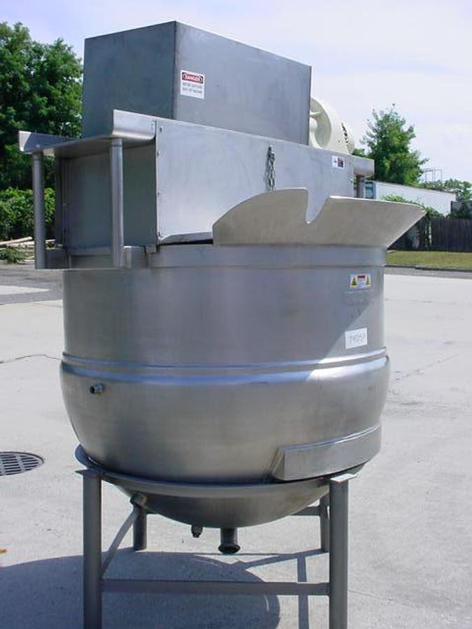 Used 350 Gallon B. H. Hubbert Stainless Steel Double Motion Kettle, 125 Psi
